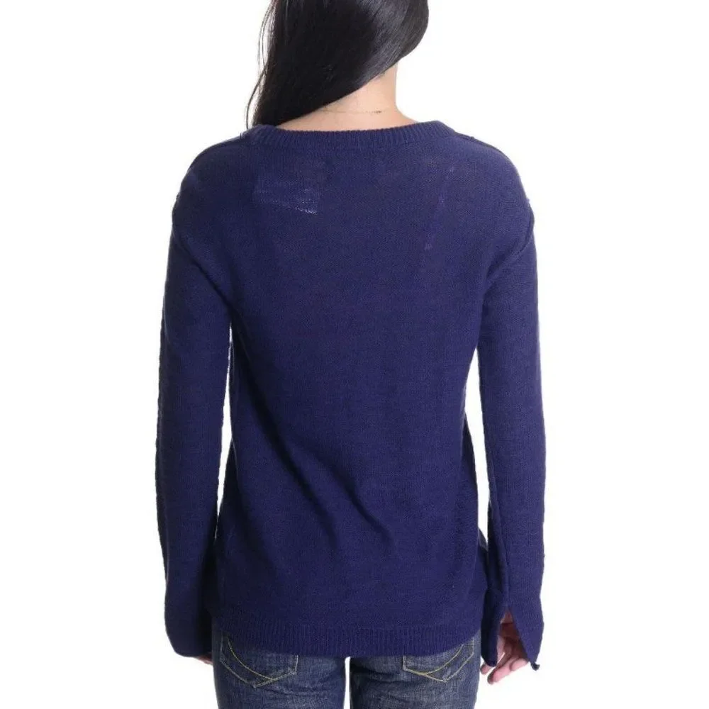 XS Michael Stars Nocturn Cotton Crew Neck Sweater